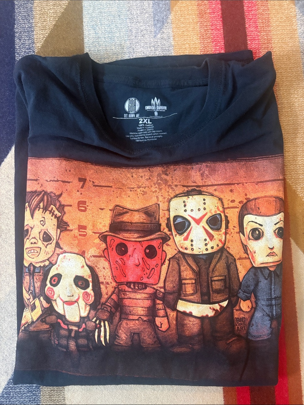 Navy Short-Sleeve Horror Characters Graphic Tee - 2XL